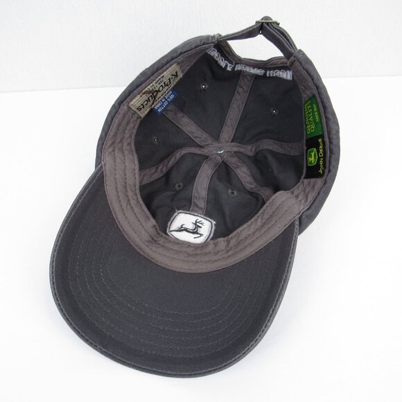 John Deere Men's Cap Gray Embroidered Logo Tractor Adjustable K-Products - Picture 11 of 15